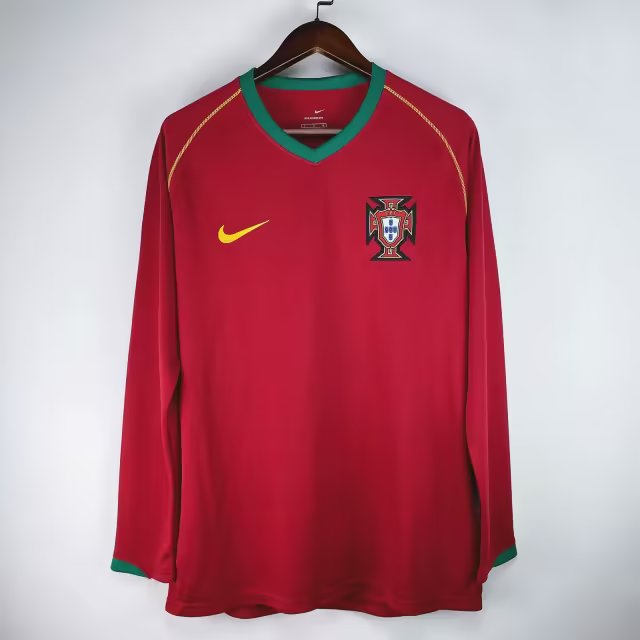 Portugal - Maillot Rétro Longue Manche - Rouge