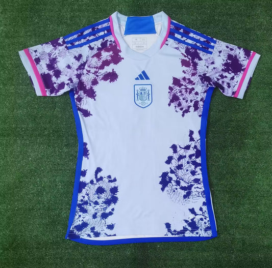 Espagne - Maillot Extérieur Femme 2023 - Blanc , Mauve
