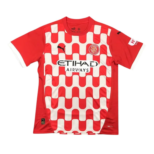 Gerona - Maillot Domicile 2024-25 - Rouge , Blanc